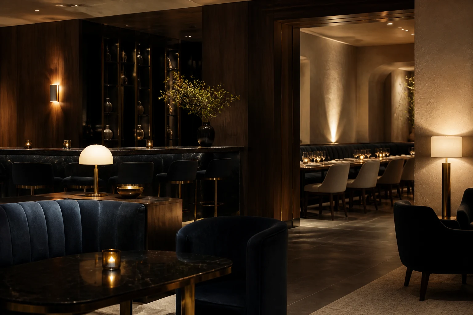 Representative refined hospitality interior; representative imagery, not a completed UES project.