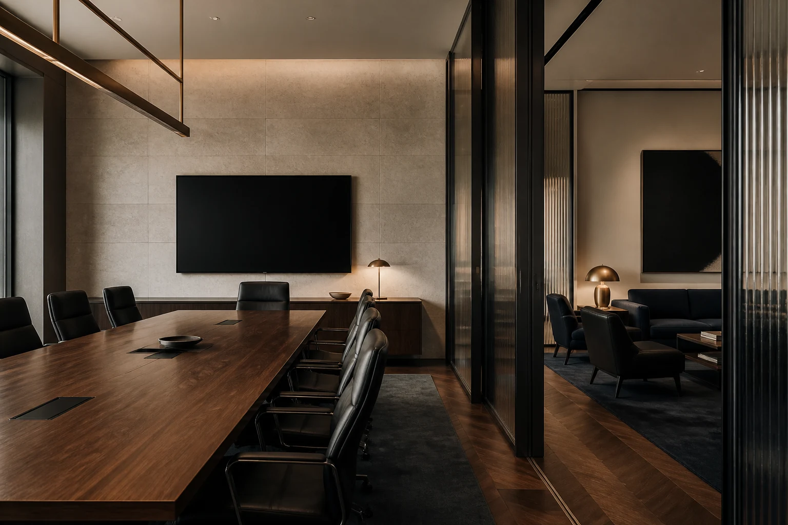 Representative premium commercial interior for commercial project conversations; not a completed UES project.